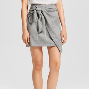Who What Wear Tie Front Wrap Skirt
